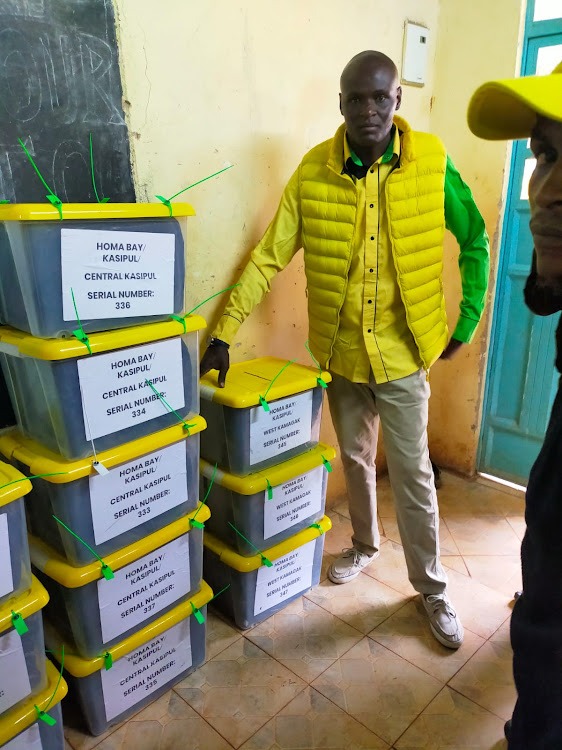 Elections materials in one of the polling centers during UDA Party First Phase grassroot Election in Homa Bay County