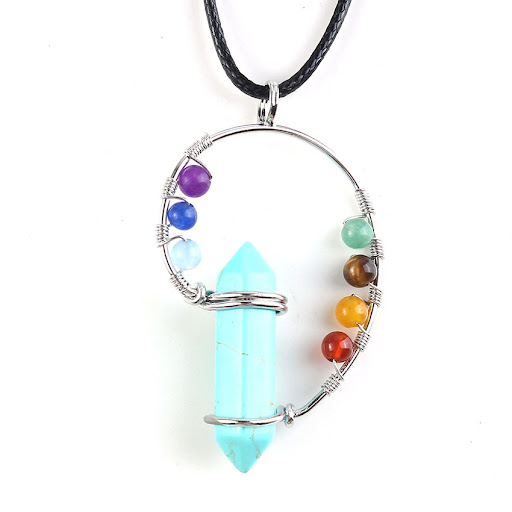 Title 11, Natural stone seven chakra pendant
