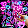 Neon hearts live wallpaper icon