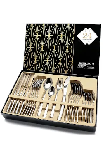 24 PCS FLATTERE SET bestek Dinware - 0
