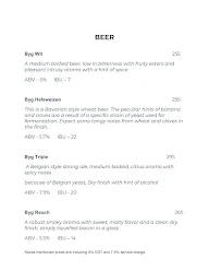 Byg Brewski Brewing Company menu 2