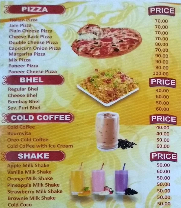 Anu Fast Food menu 