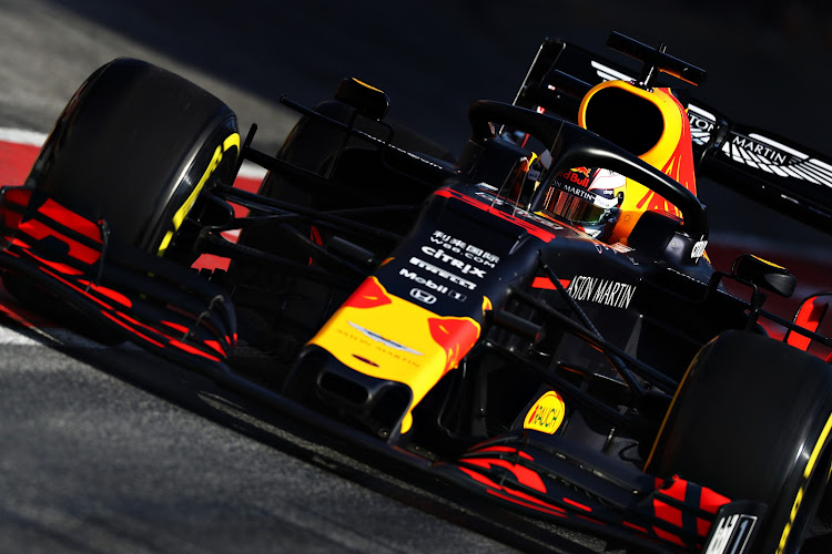 Max Verstappen of the Netherlands driving the (33) Aston Martin Red Bull Racing RB15 in the Pitlane during day four of F1 Winter Testing at Circuit de Catalunya.