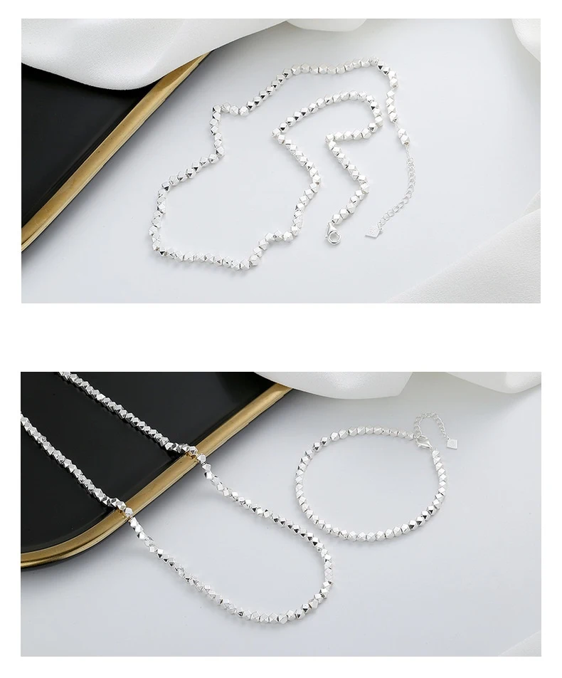 Title 2, S925 Sterling Zilveren Ketting en Armband Set m...