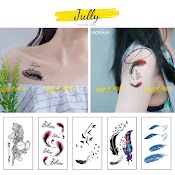 Hình Xăm Dán Lông Vũ Mini Jully Tattoo Chất, Xăm Tạm Thời Cho Cả Nam Và Nữ, Tặng Kèm 1 Miếng Tẩy Xăm Cho Đơn Từ 20K