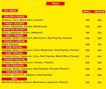 Kingdom Of Pizza menu 
