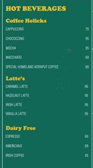 Leaf 'n Beans Cafe menu 1