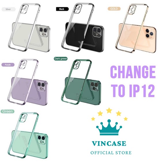 Ốp Viền Vuông Iphone 12 - Ốp Lưng Cạnh Vuông Mạ Điện Sang Trọng 7Plus/8Plus/X/Xs/Xsmax/11/11Pro/11Promax/12/12Promax