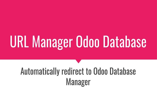 Odoo Database Manager URL