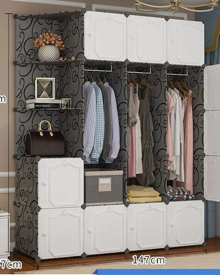 Cabinet Storage Closet Clothes Organizer Bedroom Partitio... - 3