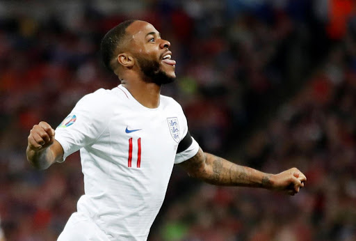 Raheem Sterling playing for England