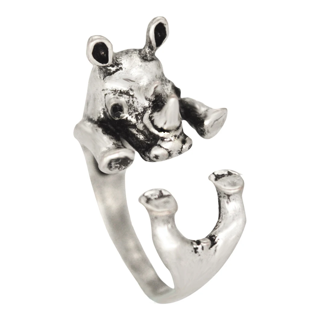Title 2, Bague Réglable Rhinocéros Grand Animal, Bijou U...