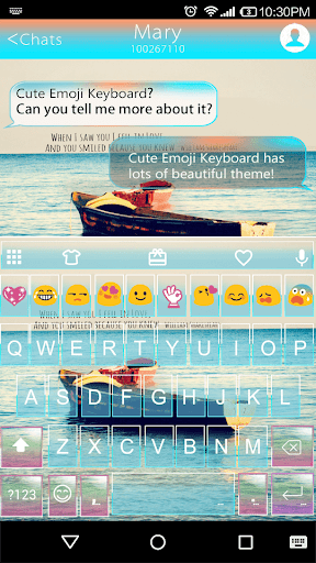 Quotes Emoji Keyboard Theme