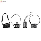 Máy Ảnh Kỹ Thuật Số Mini Slr Mini Thời Trang Kèm Thắt Lưng Đen Cho Nhà Búp Bê