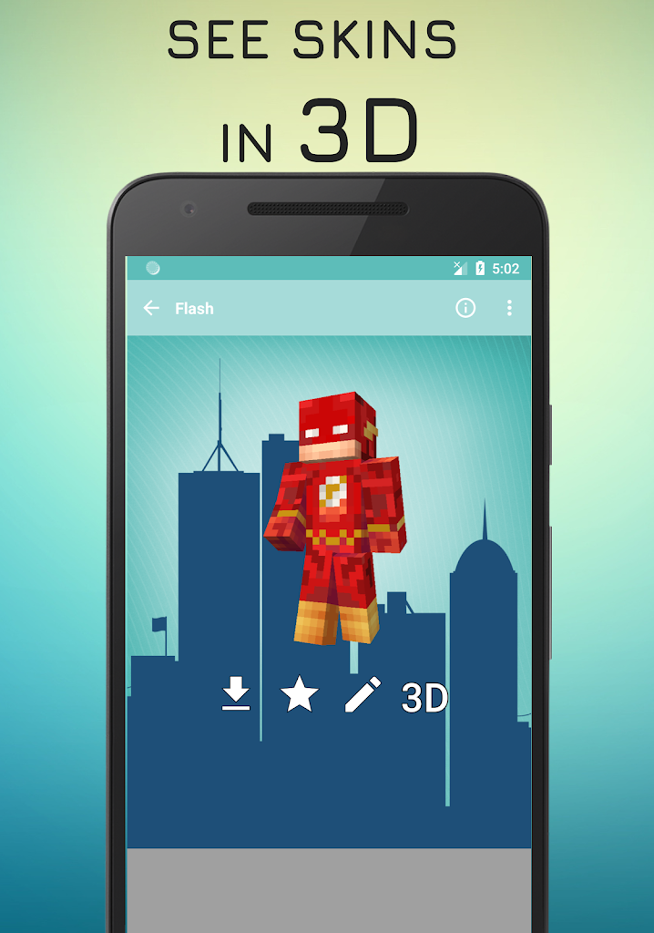 Pieles de superhéroe para Minecraft 3D para Android Apk