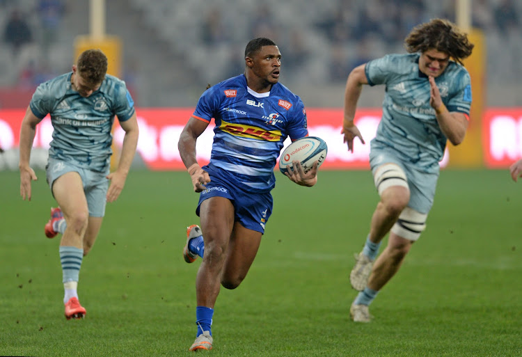 Warrick Gelant of the Stormers in action during the United Rugby Championship against Leinster at Cape Town Stadium on 30 April 2022.