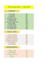 The Chatpata Affair menu 2