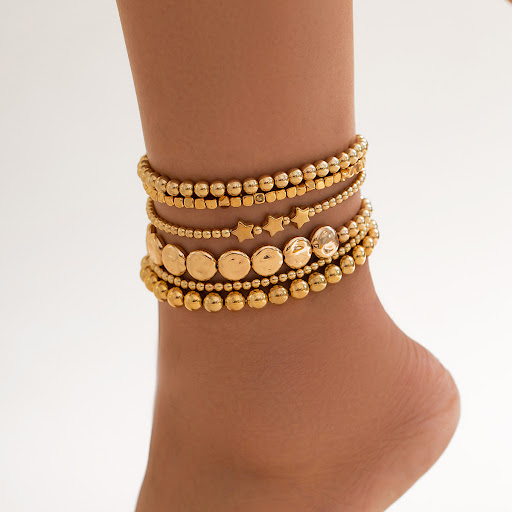 Title 5, Beach Handmade Beaded Stretch Anklet XINGX, a p...