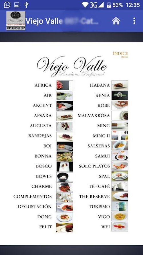 Android application Viejo Valle - OP007 Catalogue screenshort