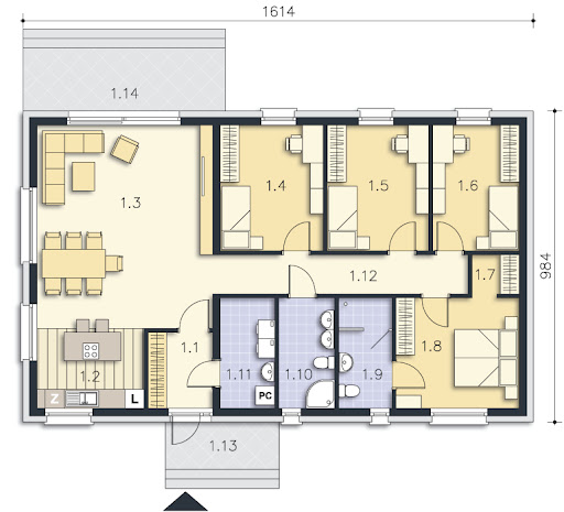 Arosa IV DCB115c - Rzut parteru