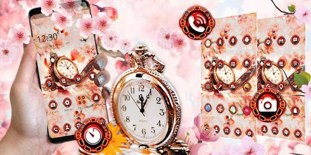 Sakura Rose Gold Watch Theme(圖4)-速報App