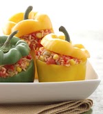 Brown Rice-Stuffed Peppers was pinched from <a href="http://www.recipe.com/brown-rice-stuffed-peppers/" target="_blank">www.recipe.com.</a>