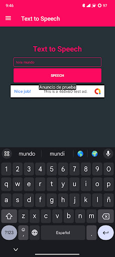 Screenshot Texto a Voz - Text to Speech