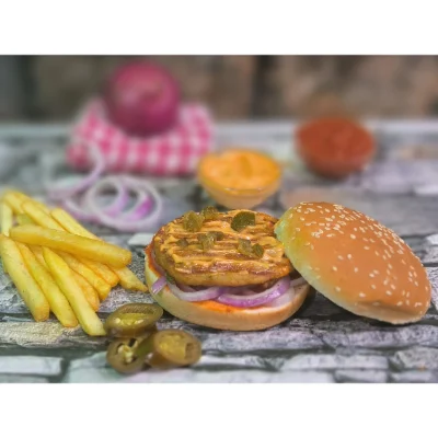 Grilled Mexican Chicken Burger Meal (With Small Fries)