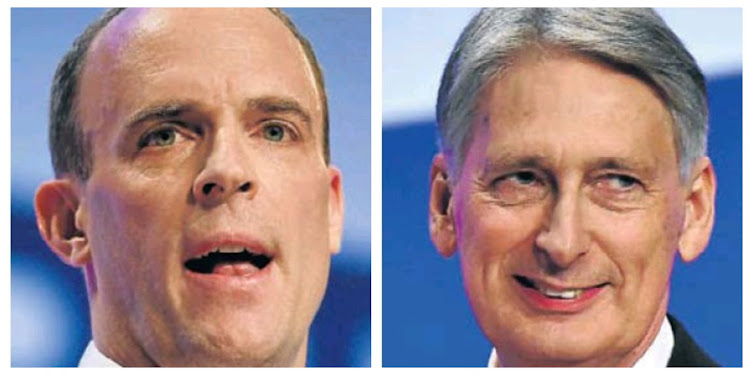 From left, Dominic Raab and Philip Hammond