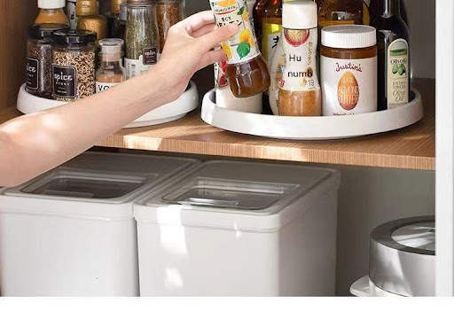 Title 4, Kitchen Rotary Tray Seasoning Utensils Storage ...
