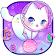 Cute, Galaxy, CatThèmes fonds HD icon