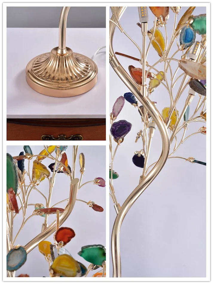 Scandinavische vloerlamp voor woonkamer, creatieve agaat boomtak vorm, verlicht en decoreer uw huis stijlvol.