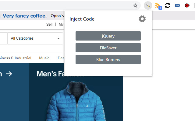 Inject Code chrome extension