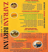 Zafrani Biryani menu 2