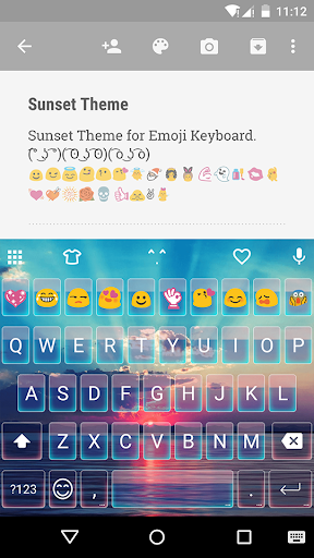 Sunset Emoji Keyboard Theme