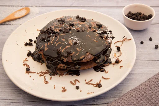 Triple Chocolate Pancake Stack