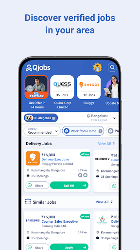 Screenshot Qjobs - Job Search App India