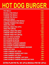 Raju Hot Dog Cheese Burger Corner menu 1