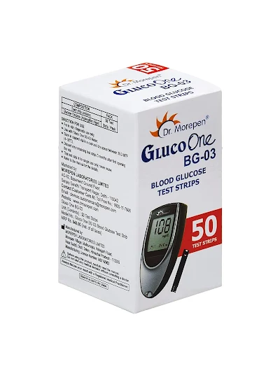 Gluco One Glucose Test Strips BG-03 (Dr.Morepen) 1x50