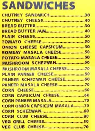 Snack Shack Sandwich menu 3