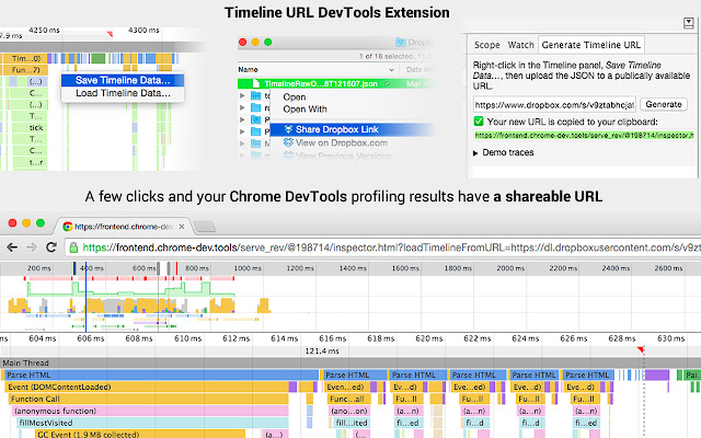 Timeline URL for DevTools chrome extension