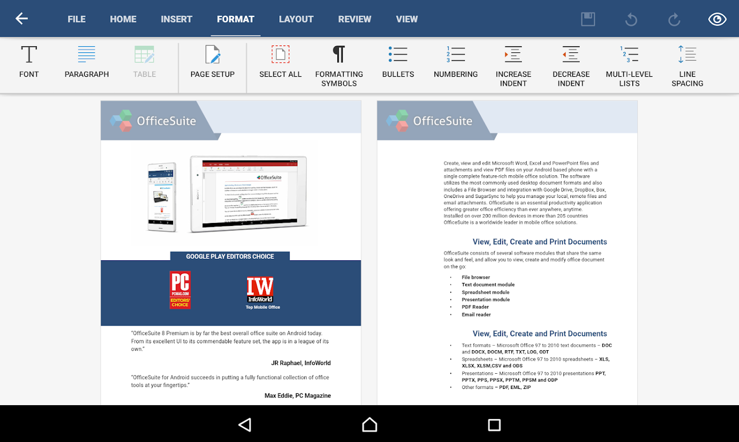    OfficeSuite Pro 8 + (PDF e HD)- screenshot  