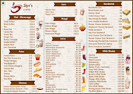 Shri's Coffee menu 1