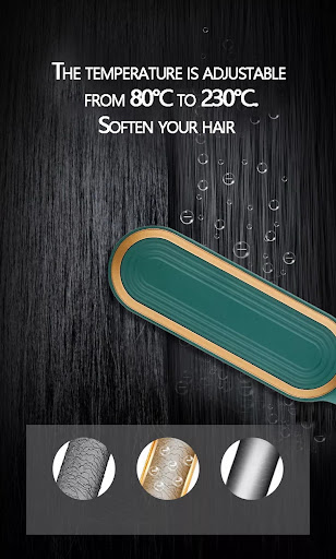 Title 15, 2 in 1 Hair Straightener Hot Comb with Negative...