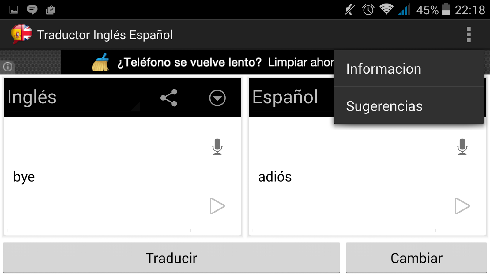 Traductor de ingles a español Aplicaciones de Android en Google Play