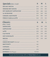 Third Wave Coffee Roasters menu 1