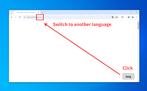 Switching between en-us and another language