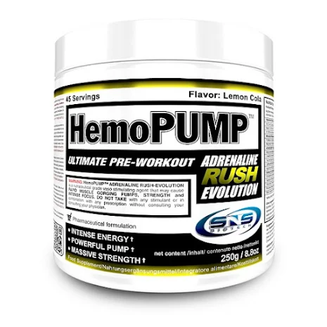 Hemopump Adrenaline Rush Evolution, 250g - Lemon Cola