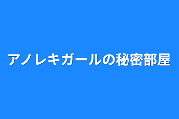 アノレキガールの秘密部屋