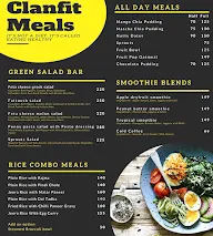 Clanfit Meals menu 1